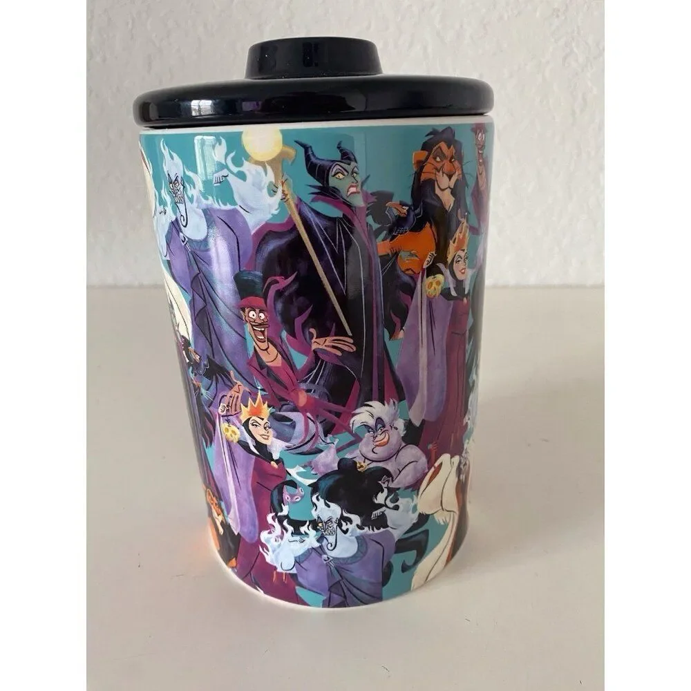 Disney Villains‎ Ceramic Cookie Jar Canister Halloween Maleficent Cruella Scar